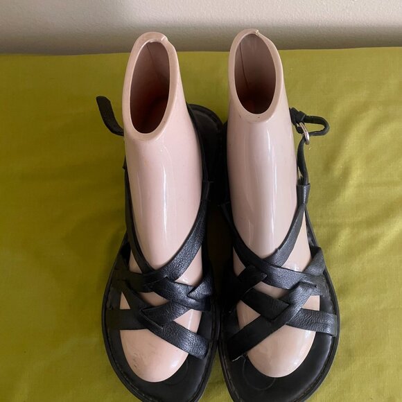 Born Womens Eryka Black Leather Strappy Sandals Size 9 - Picture 7 of 11